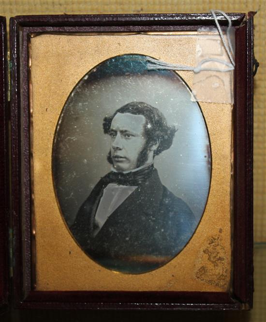 Cased daguerreotype portrait by TW Harton, 1841(-)